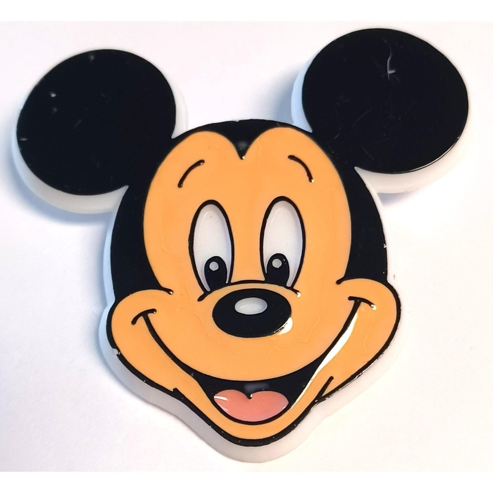 Vintage Disney Mickey Mouse Face Plastic Pinback Pin Monogram Products Largo FL